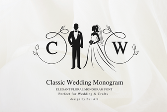 Elegant Classic Wedding Monogram Font for Timeless Invitations