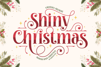 Shiny Christmas Font for Festive Design Projects