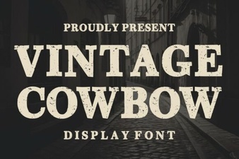 Vintage Cowboy Font for Authentic Western Design Projects