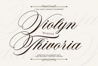 Violyn Wedding Thivoria Font for Elegant Wedding Designs